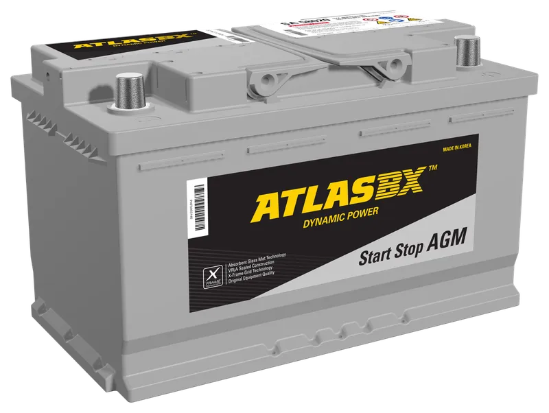 Ắc quy ATLASBX AGM Start-Stop cao cấp — Góc trái
