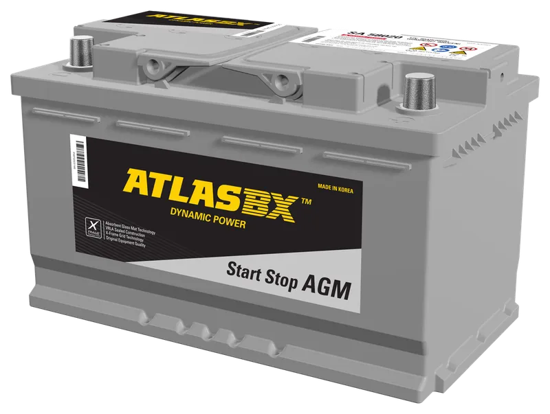 Ắc quy ATLASBX AGM Start-Stop cao cấp — Góc phải