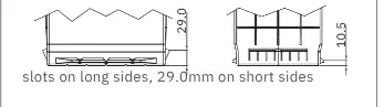 Bản vẽ chân giữ mã B9 — Rãnh ở cạnh dài, 29.0mm ở cạnh ngắn